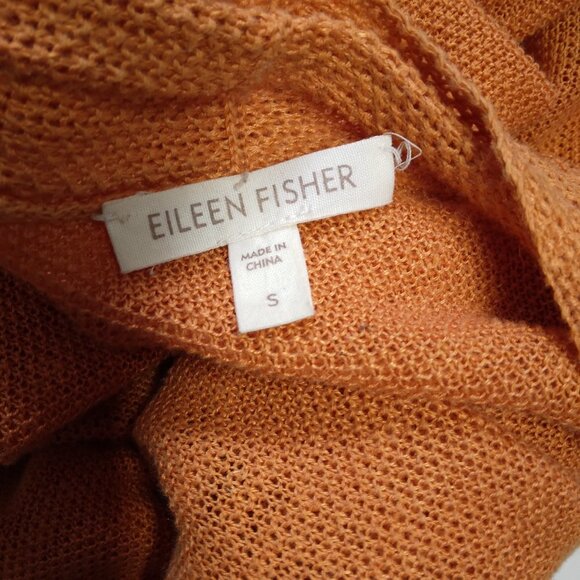 Eileen Fisher 100% Linen Open Cardigan Knit Sweater Size S - Picture 9 of 9